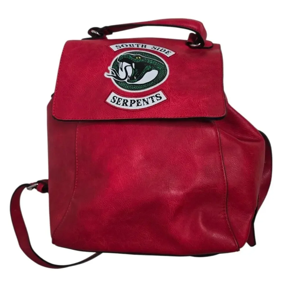 Hot Topic South Side Serpents Riverdale Red Faux Leather Mini Backpack